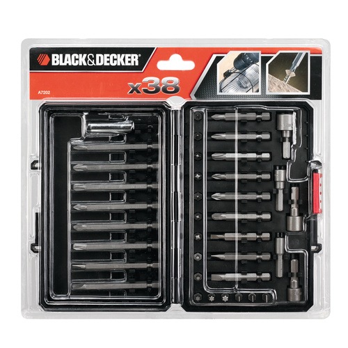 Black and Decker - Jogo de 38 peas para aparafusar - A7202